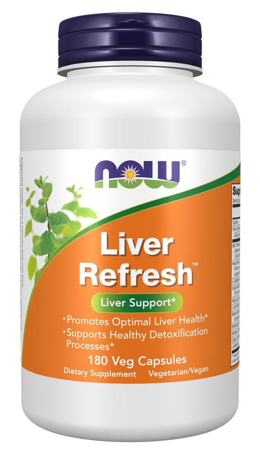 NOW Supplements, Liver Refresh™, with Milk Thistle Extract, 180 Veg Caps
