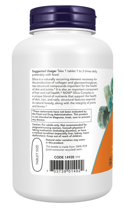 NOW Supplements, Silica Complex with Horsetail Extract, 180 Tabs