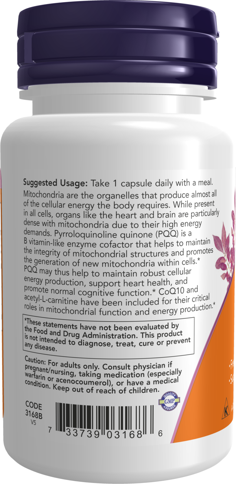 NOW Supplements, PQQ Energy, Free Radical Scavenger*, 30 Veg Caps
