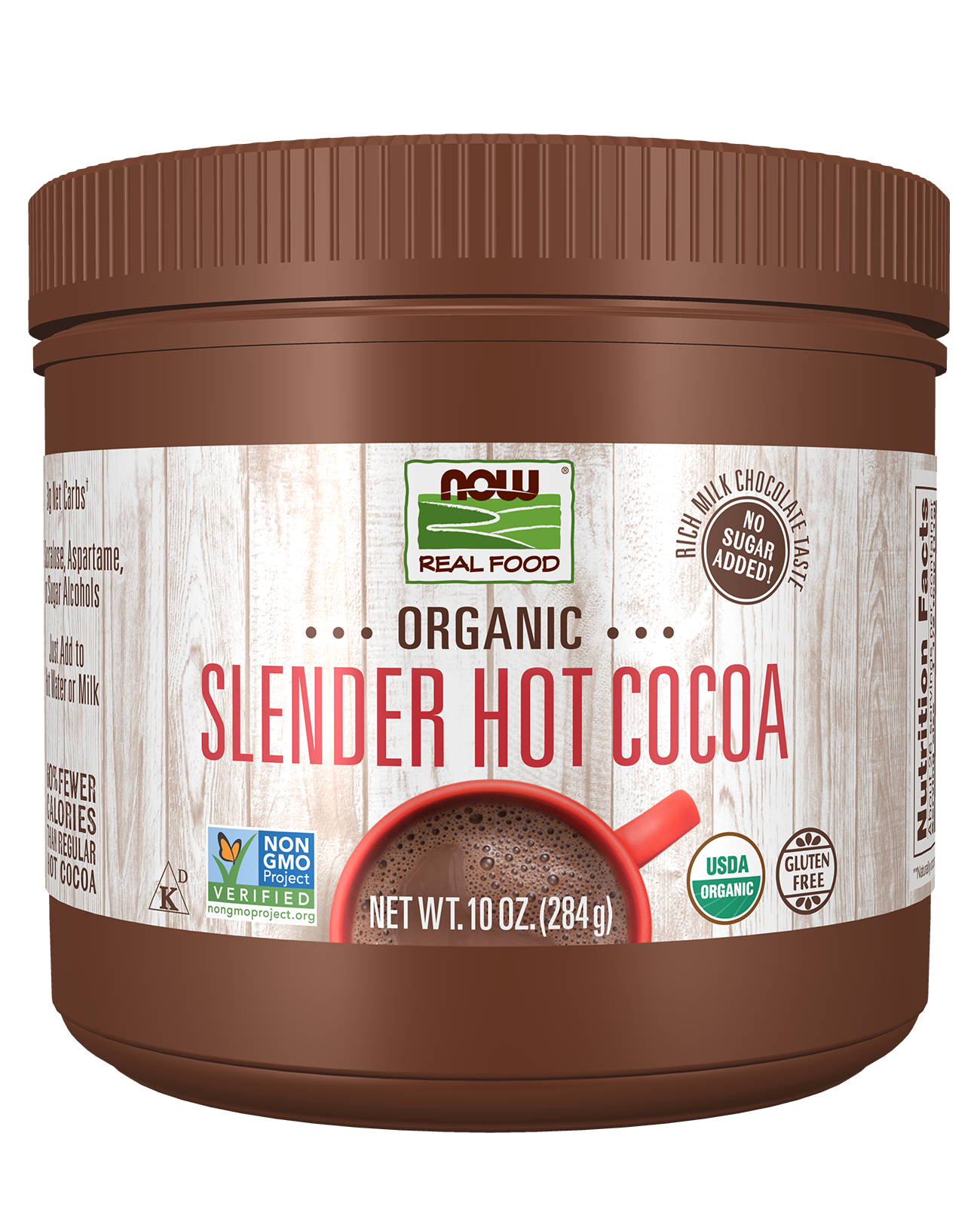 NOW Foods, Organic Slender Hot Cocoa, 10 oz
