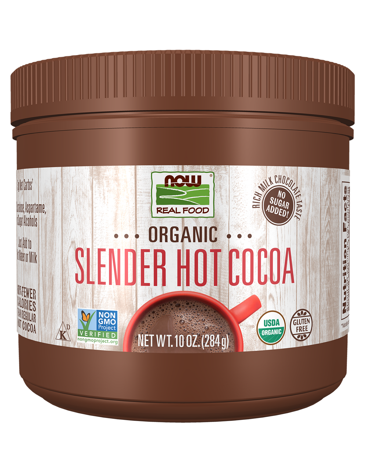 NOW Foods, Organic Slender Hot Cocoa, 10 oz
