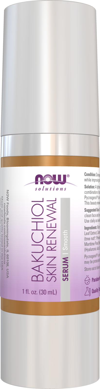 NOW Solutions, Bakuchiol Skin Renewal Serum, Smooth Skin, 1 fl. oz
