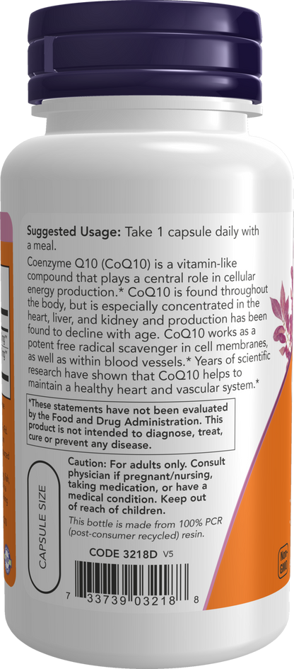 NOW Supplements, CoQ10 150 mg, Pharmaceutical Grade, 100 Veg Caps