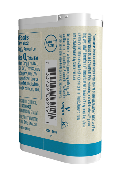 NOW BetterStevia® Instant Tabs Zero Calorie Sweetener, 175 Tablets