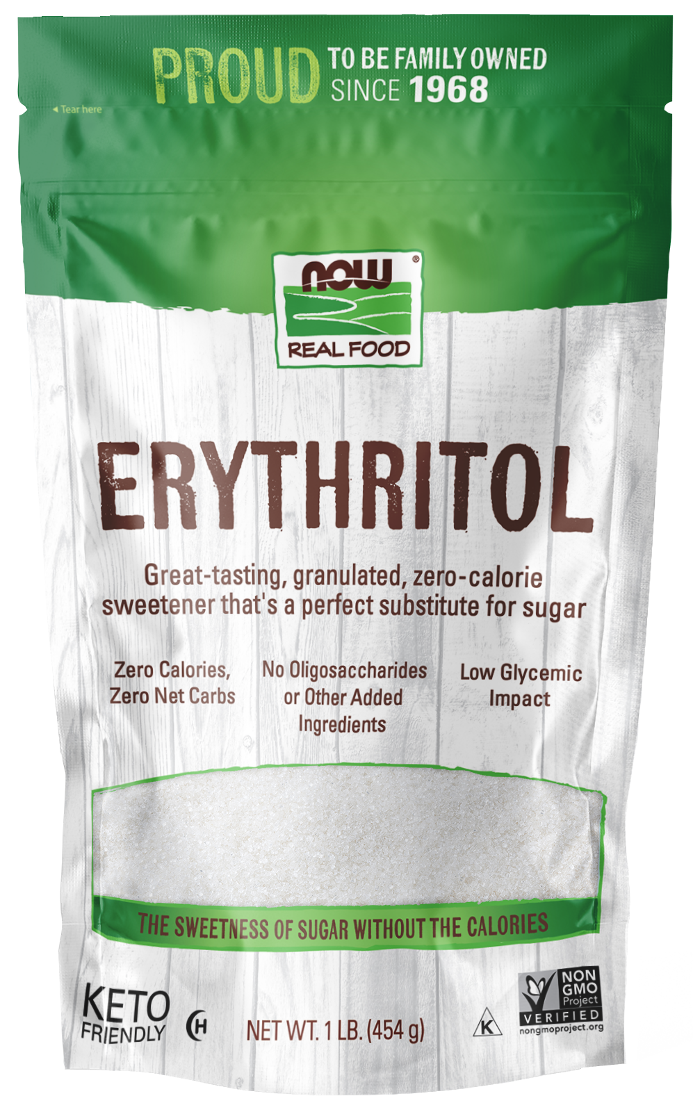 NOW Foods, Erythritol, Zero-Calorie Sweetener, 1 lb