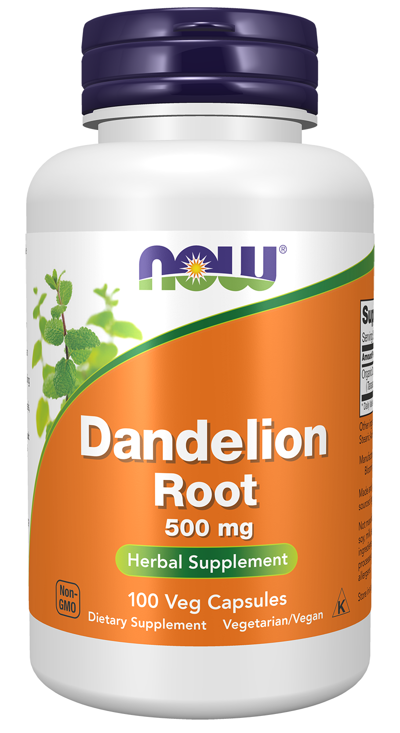 NOW Supplements, Dandelion Root 500 mg, Herbal Supplement, 100 Veg Caps