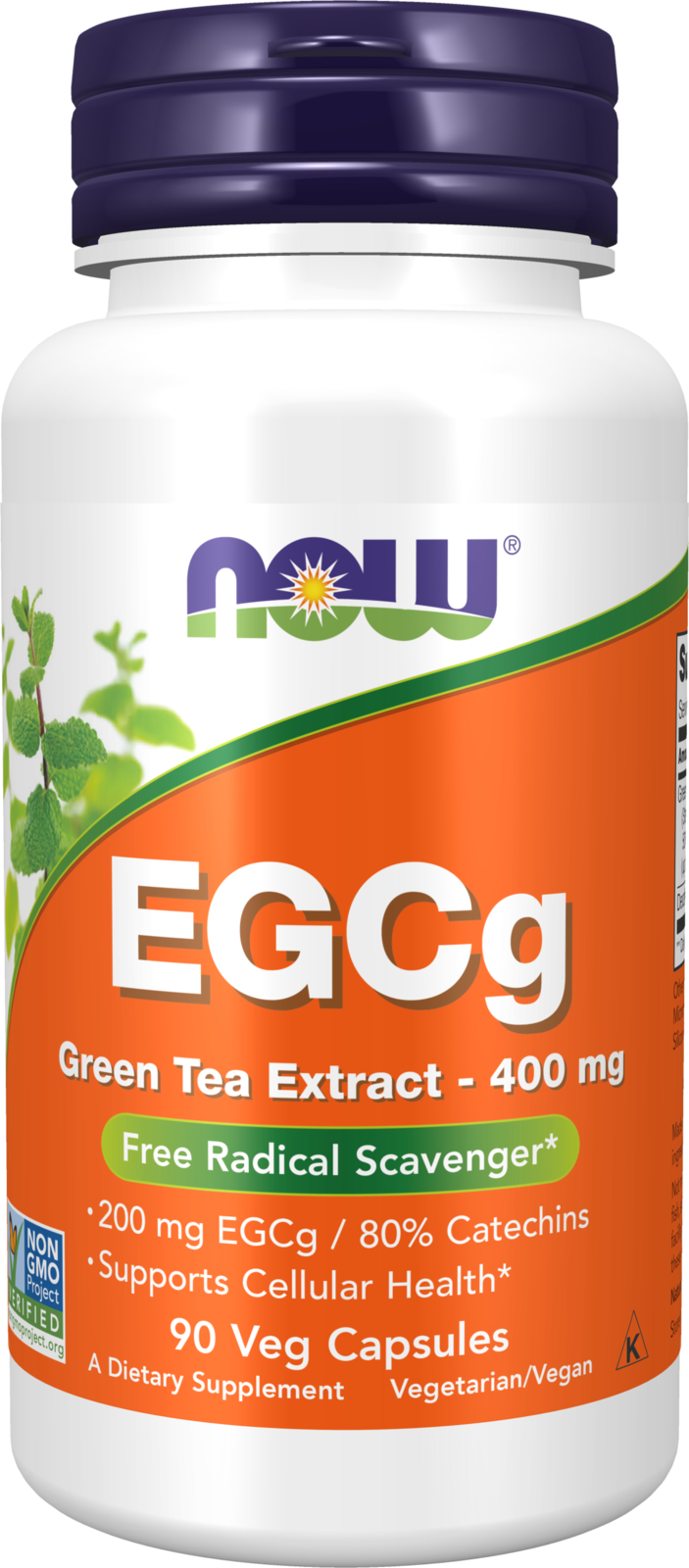 NOW Supplements, EGCg Green Tea Extract 400 mg, 90 Veg Caps