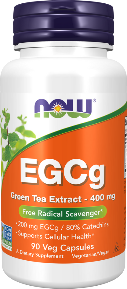 NOW Supplements, EGCg Green Tea Extract 400 mg, 90 Veg Caps