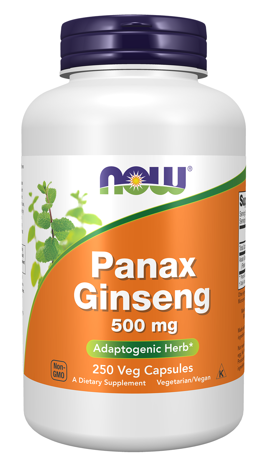 NOW Supplements, Panax Ginseng Root 500 mg, Adaptogenic Herb*, 250 Veg Caps