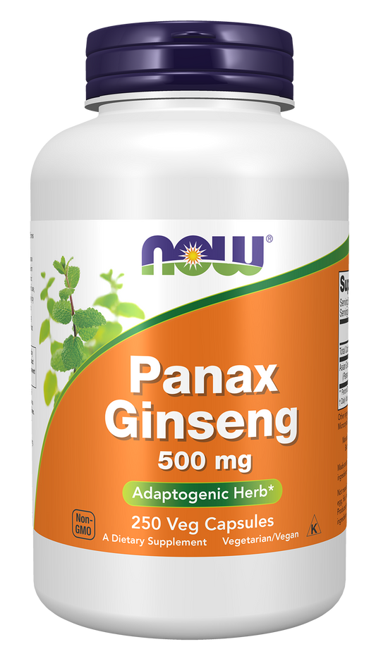 NOW Supplements, Panax Ginseng Root 500 mg, Adaptogenic Herb*, 250 Veg Caps