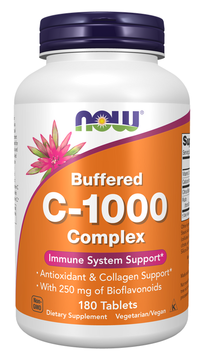 NOW Supplements, Vitamin C-1000 Complex, Buffered, 180 Tabs