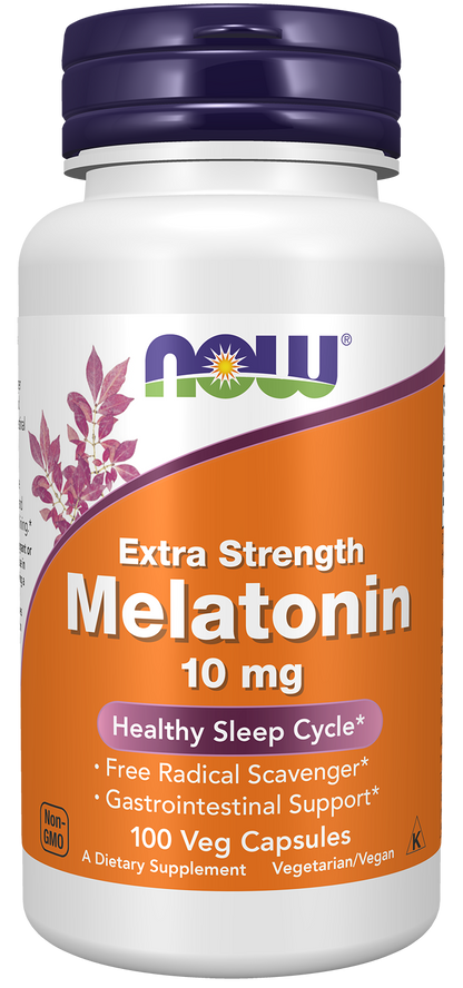 NOW Supplements, Melatonin, Extra Strength 10 mg, 100 Veg Caps