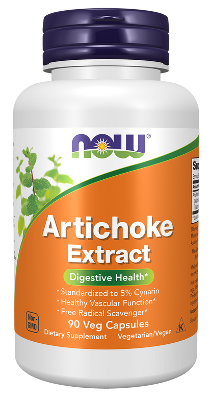 NOW Supplements, Artichoke Extract (Std. 5% Cynarin), 90 Veg Caps
