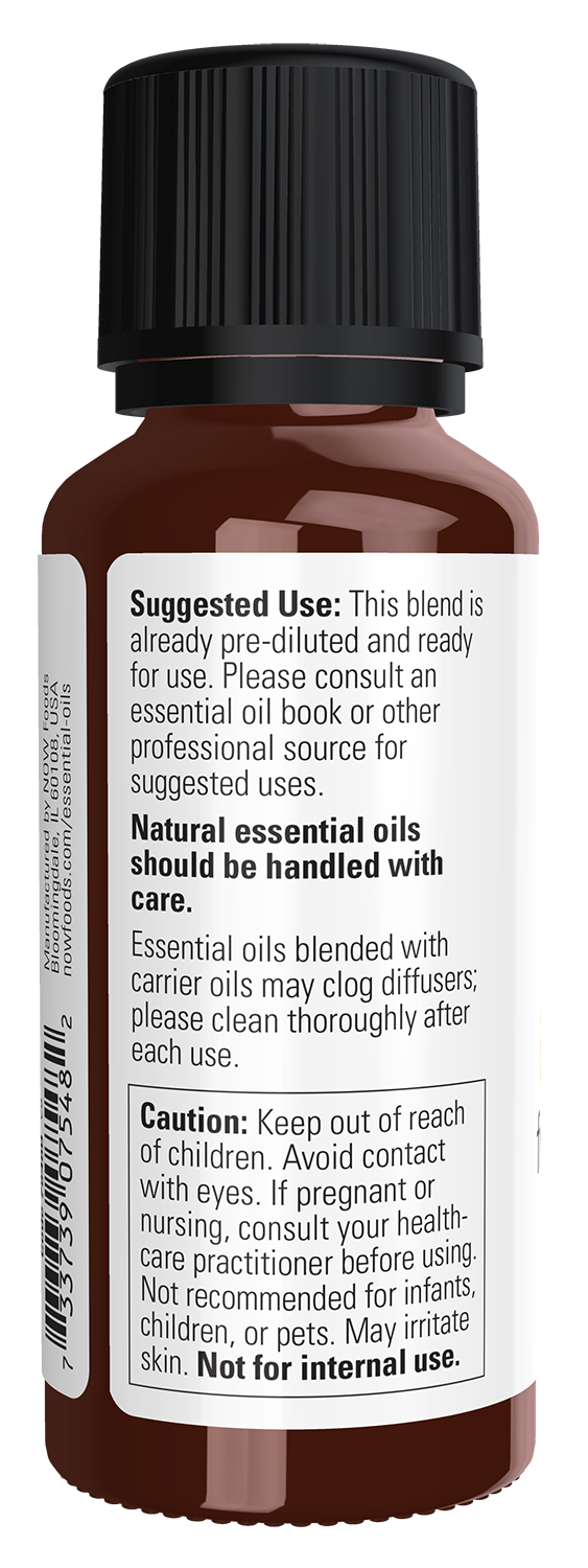 NOW Essential Oils, Frankincense Oil Blend in Jojoba, Steam Dist., 1 fl. oz