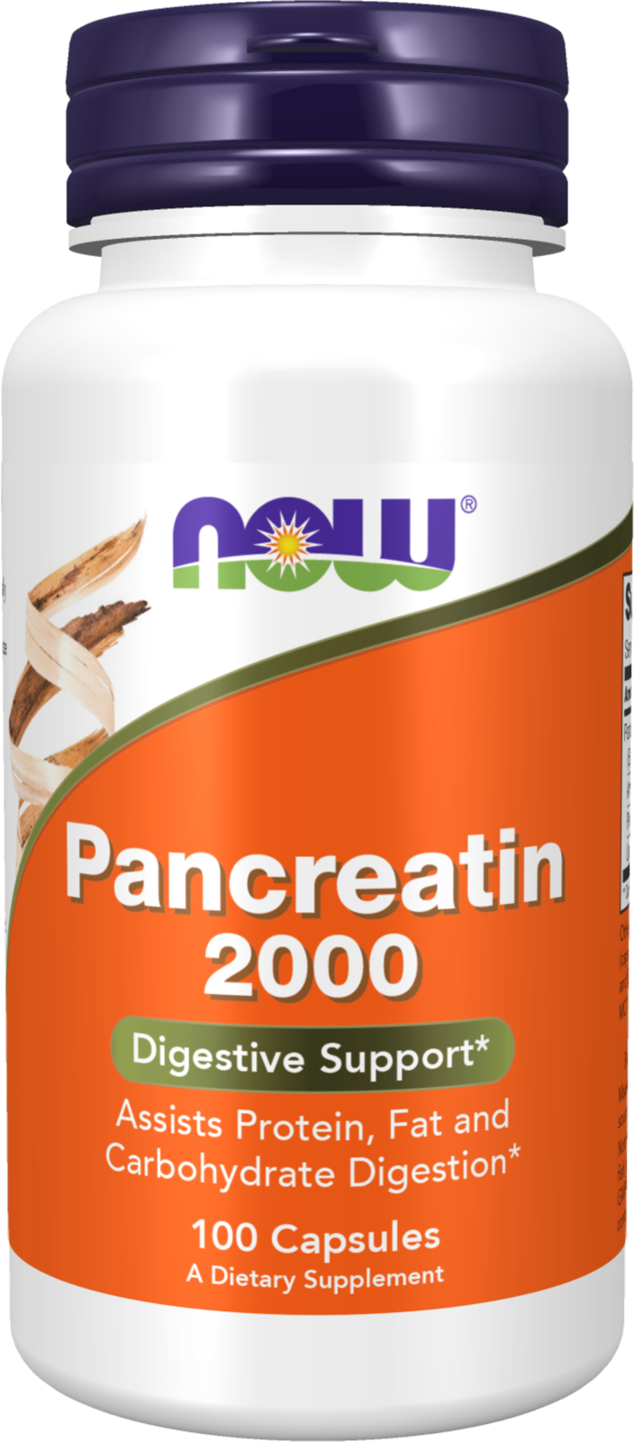 NOW Supplements, Pancreatin 10X 200 mg, Digestive Support*, 100 Caps