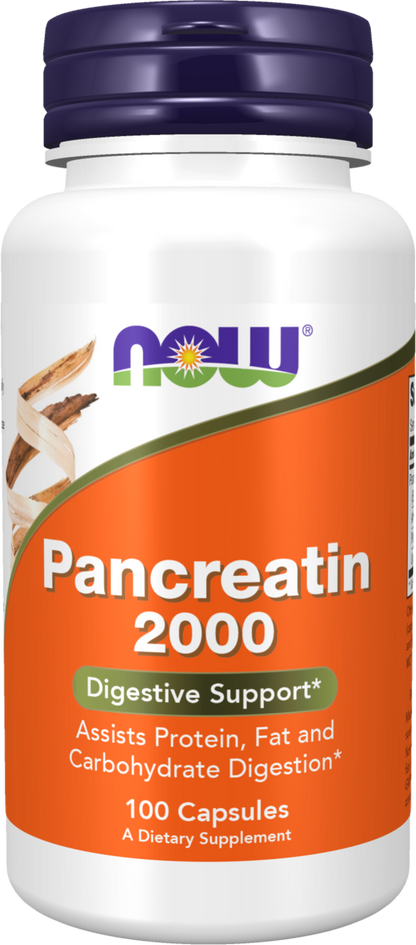 NOW Supplements, Pancreatin 10X 200 mg, Digestive Support*, 100 Caps
