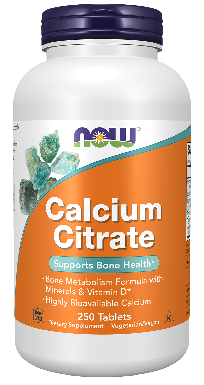 NOW Supplements, Calcium Citrate with Vit D, Magnesium, Zinc, 250 Tabs