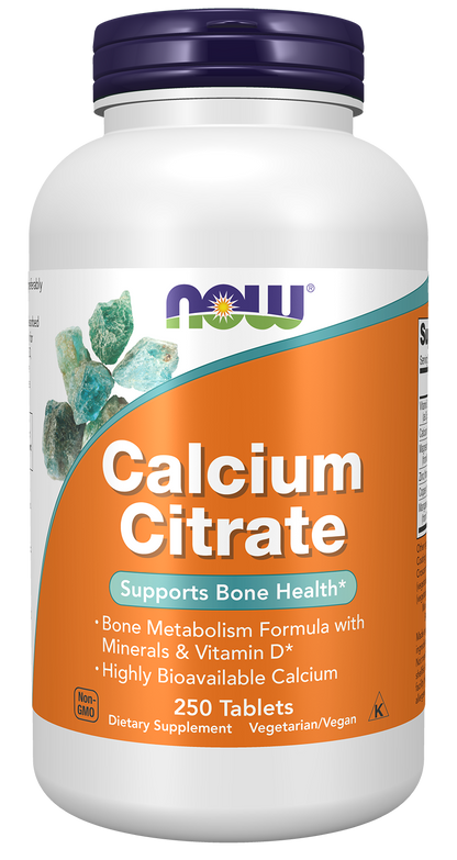 NOW Supplements, Calcium Citrate with Vit D, Magnesium, Zinc, 250 Tabs