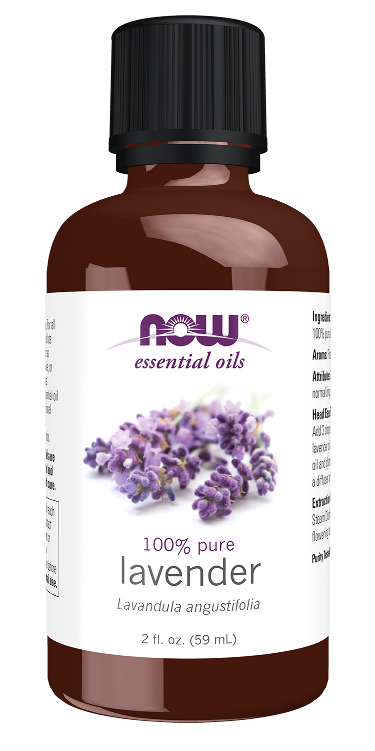 NOW Essential Oils, Lavender Oil, Steam Distilled, Undiluted, 2 fl. oz