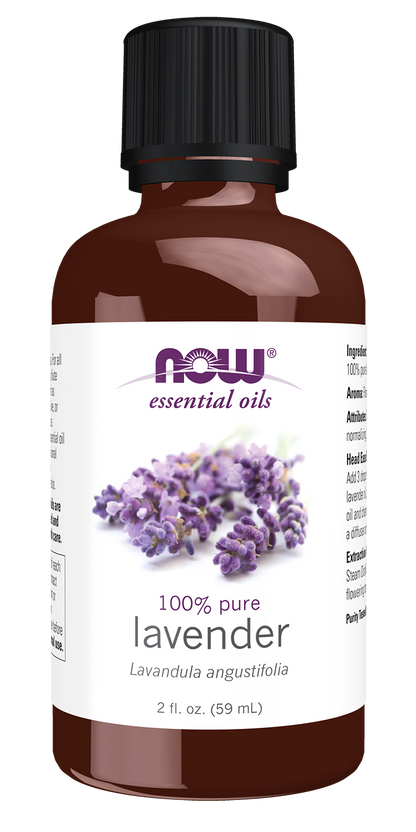 NOW Essential Oils, Lavender Oil, Steam Distilled, Undiluted, 2 fl. oz