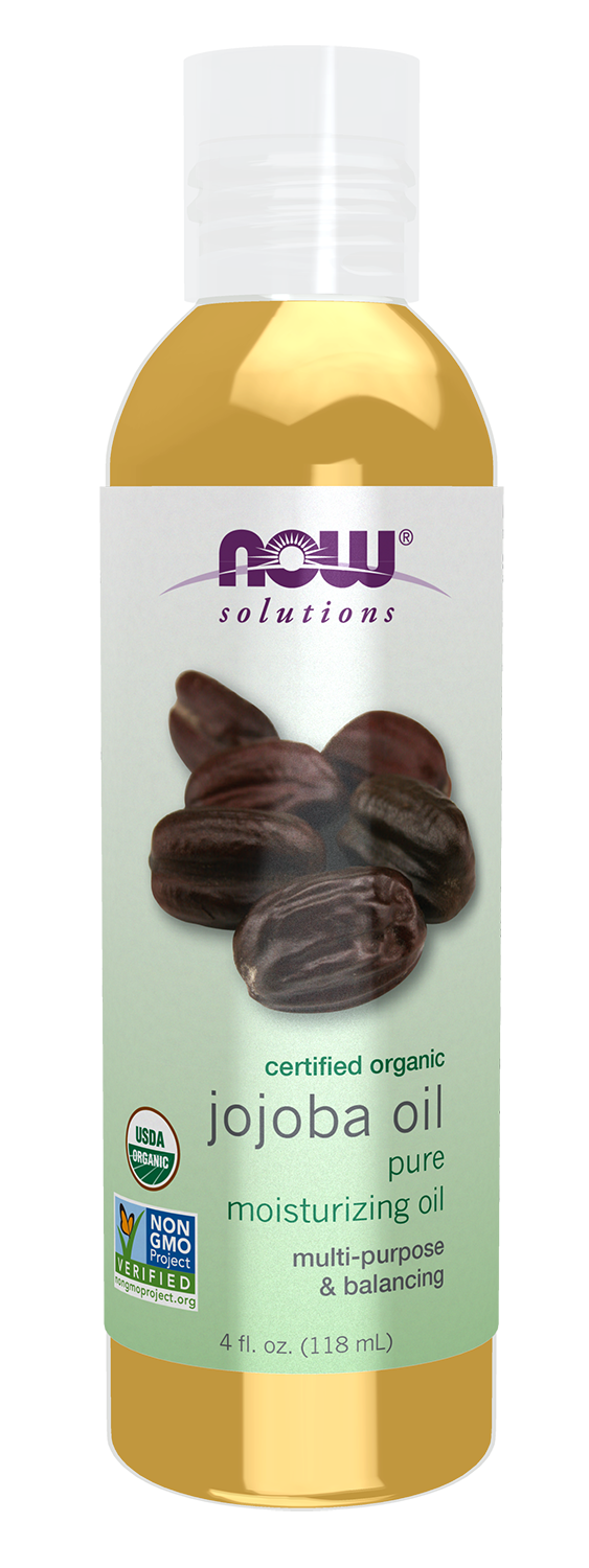 NOW Solutions, Organic Jojoba Oil, Moisturizing Multi-Purpose, 4 fl. oz