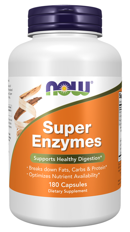 NOW Supplements, Super Enzymes, Bromelain, Ox Bile, Pancreatin, 180 Caps