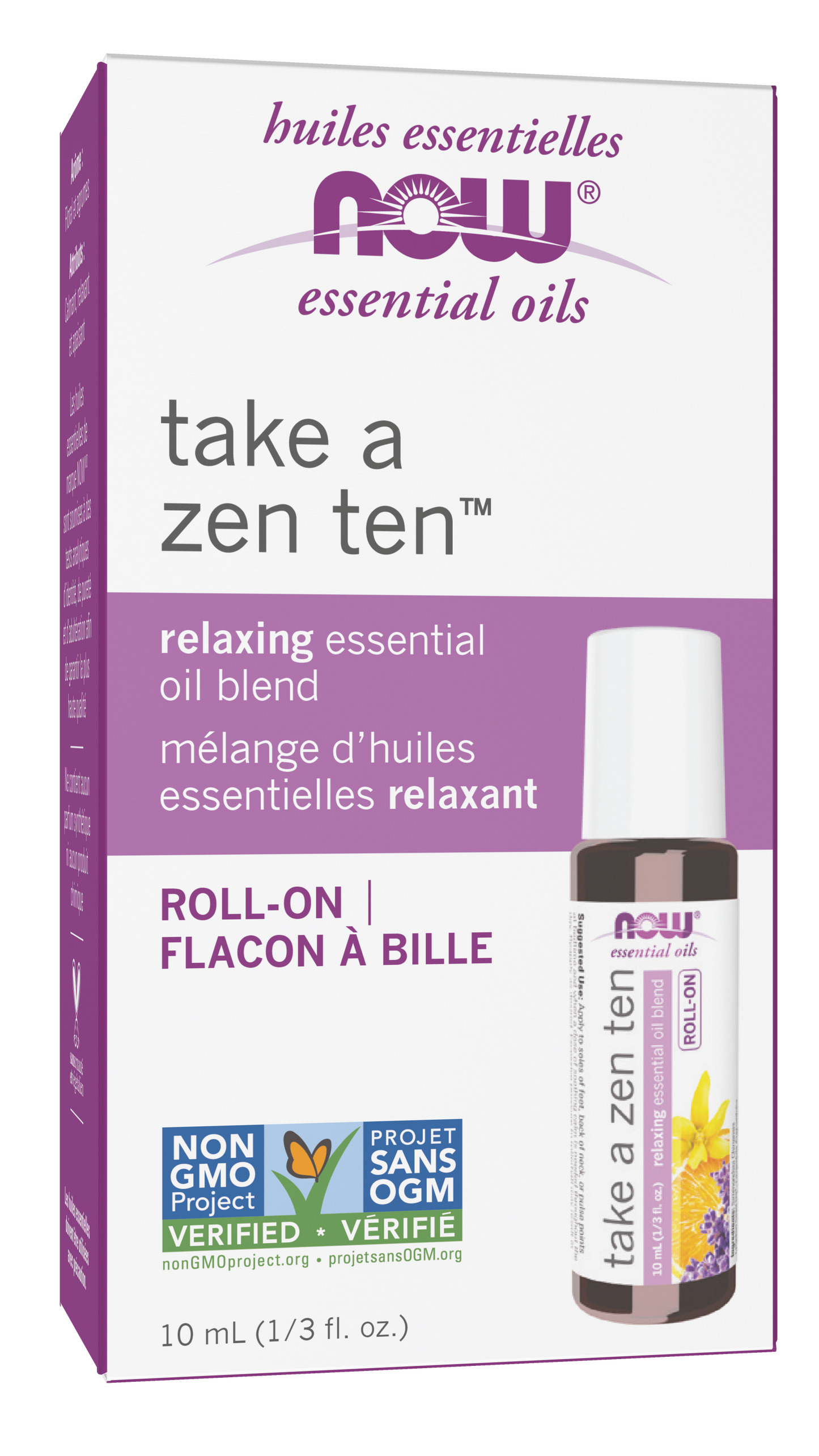 NOW Essential Oils, Take A Zen Ten™  Relaxing Roll On, 10 mL