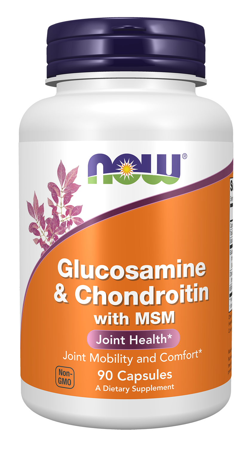 NOW Supplements, Glucosamine & Chondroitin with MSM, 90 Veg Caps