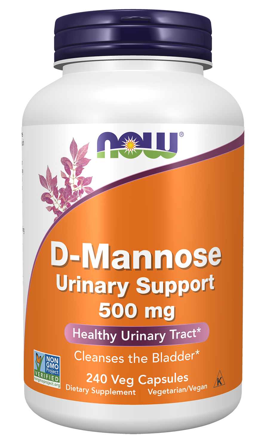 NOW Supplements, D-Mannose 500 mg, Healthy Urinary Tract*, 240 Veg Caps