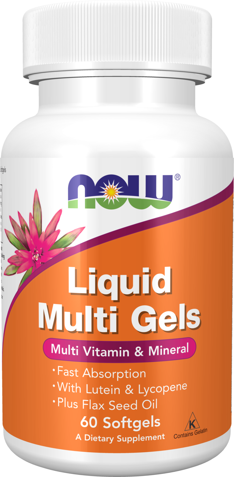 NOW Supplements, Liquid Multi Gels with Lutein and Lycopene, 60 Softgels
