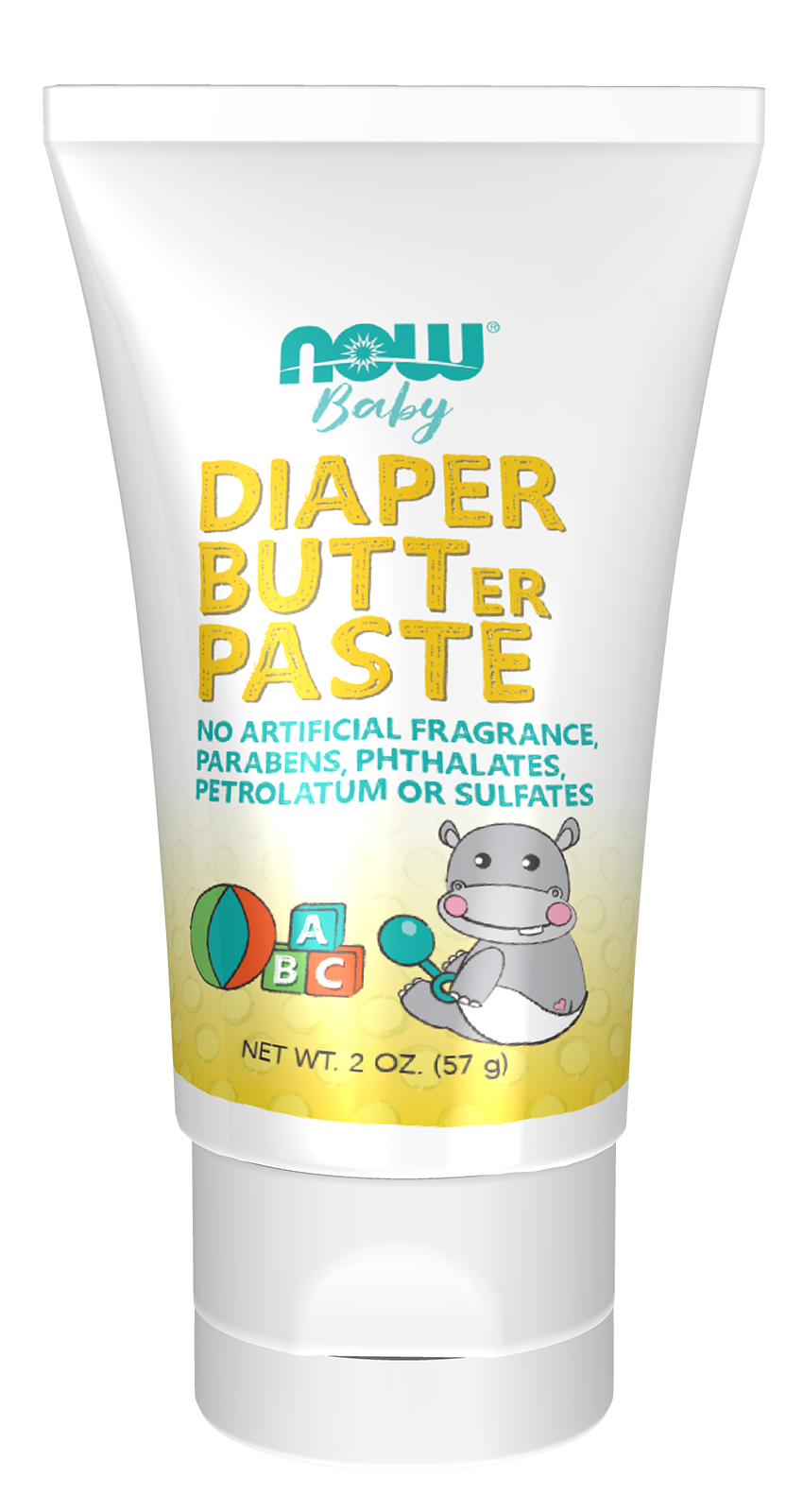 NOW Baby, Diaper Butter Paste, Fragrance Free, Parabens, Phthalates, or Petrolatum, 2-Ounce