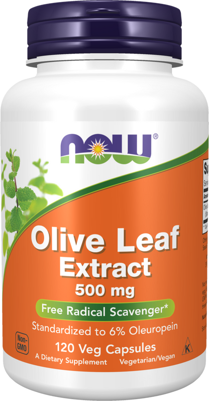 NOW Supplements, Olive Leaf Extract 500 mg, 120 Veg Caps