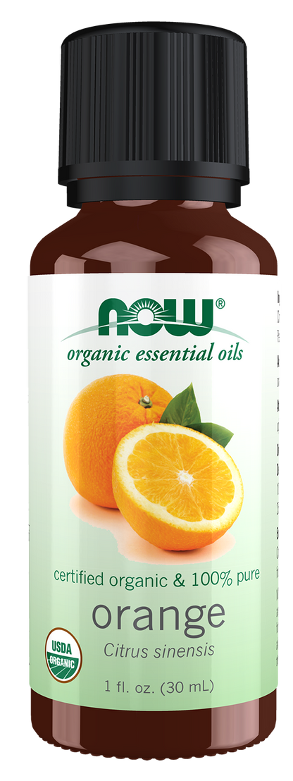 NOW Essential Oils, Organic Orange Oil, Cold Pressed, Undiluted, 1 fl. oz