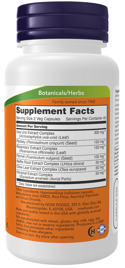 NOW Supplements, Kidney Cleanse with Uva Ursi, Parsley Seed, 90 Veg Caps