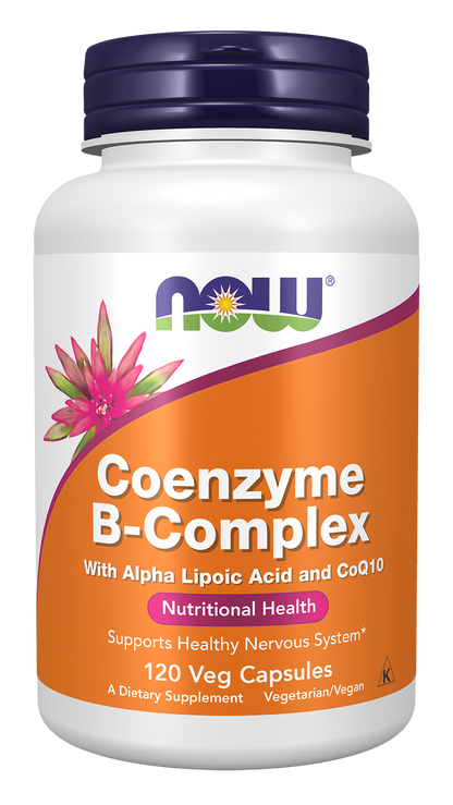 NOW Supplements, Co-Enzyme B Complex with ALA and CoQ10, 120 Veg Caps