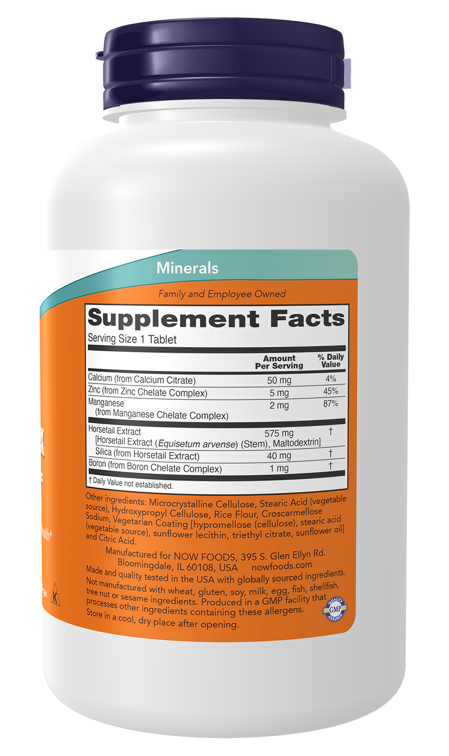 NOW Supplements, Silica Complex with Horsetail Extract, 180 Tabs