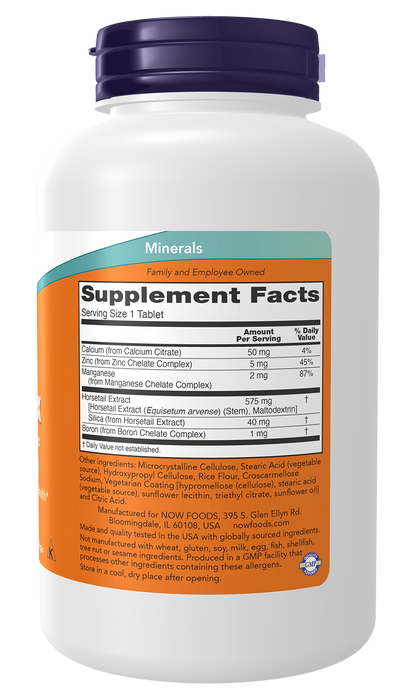 NOW Supplements, Silica Complex with Horsetail Extract, 180 Tabs