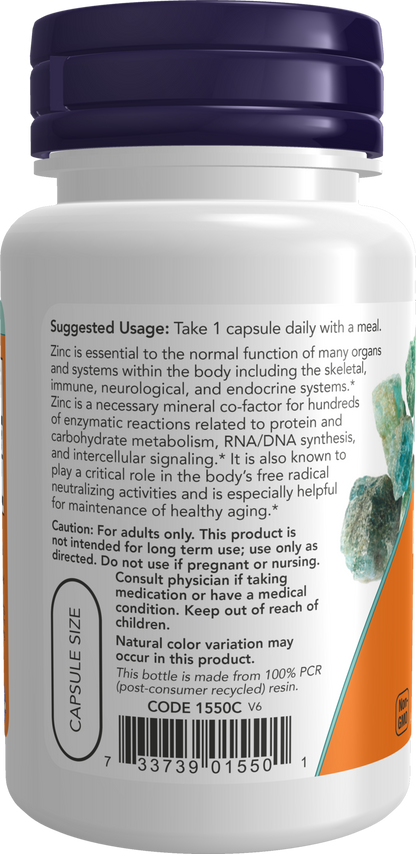 NOW Supplements, Zinc Picolinate 50 mg, Immune Support*, 60 Veg Caps