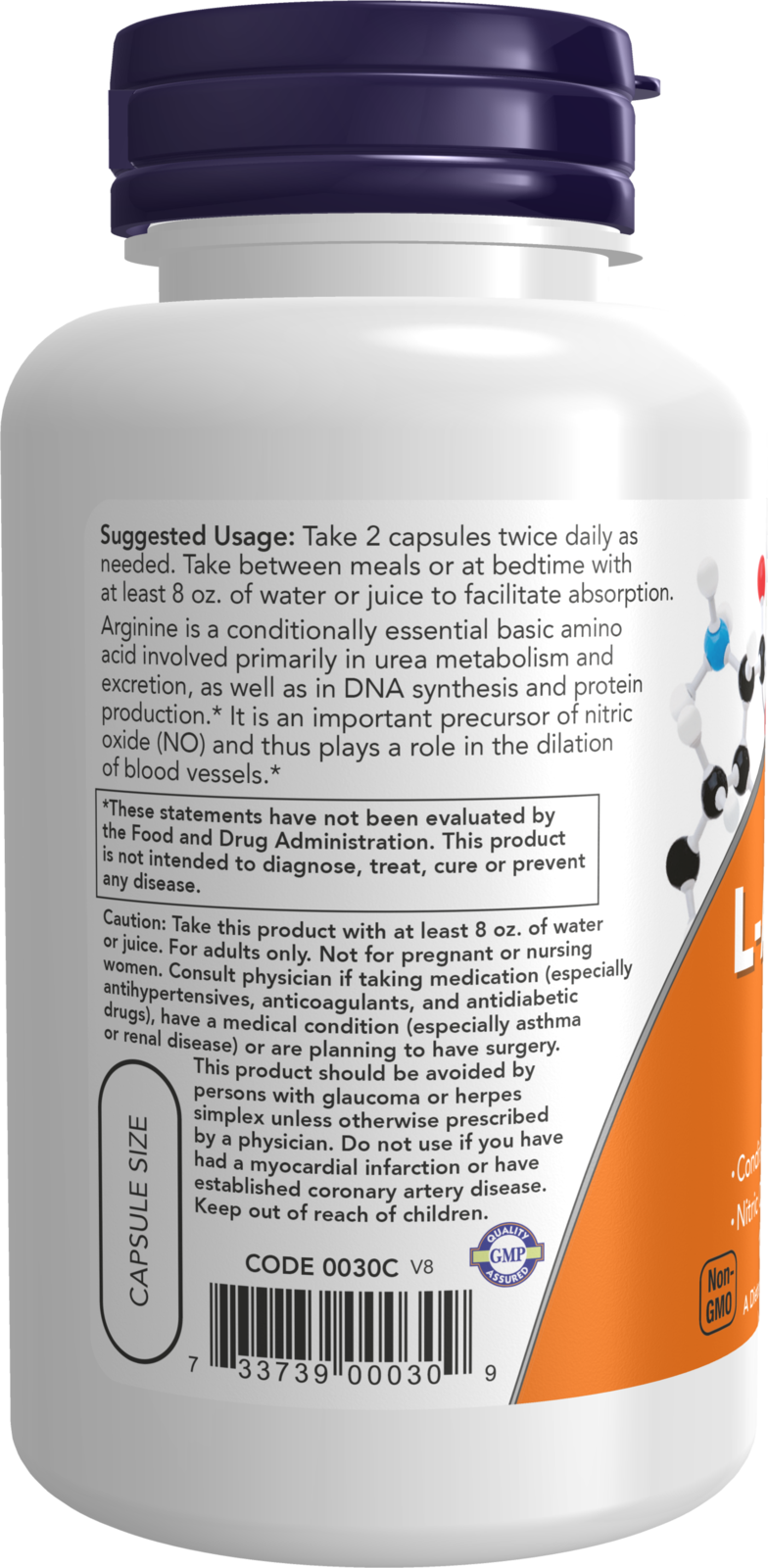 NOW Supplements, L-Arginine 500 mg, Amino Acid, 100 Veg Caps