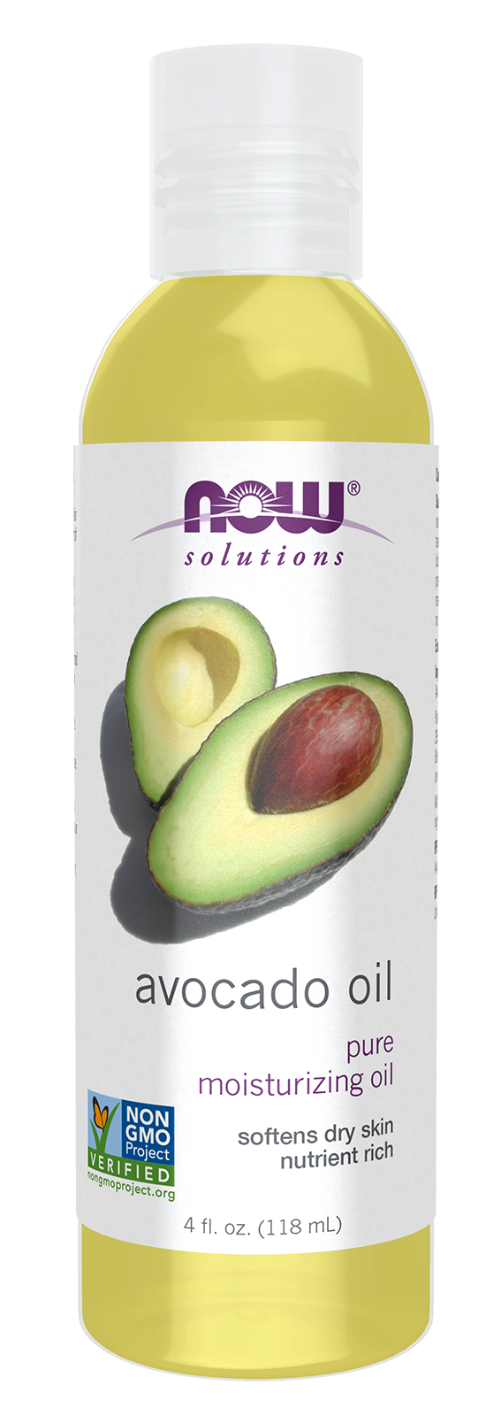 NOW Solutions, Avocado Oil, Moisturizing Oil, Nutrient Rich, 4 fl. oz