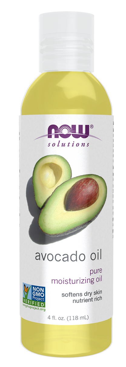 NOW Solutions, Avocado Oil, Moisturizing Oil, Nutrient Rich, 4 fl. oz