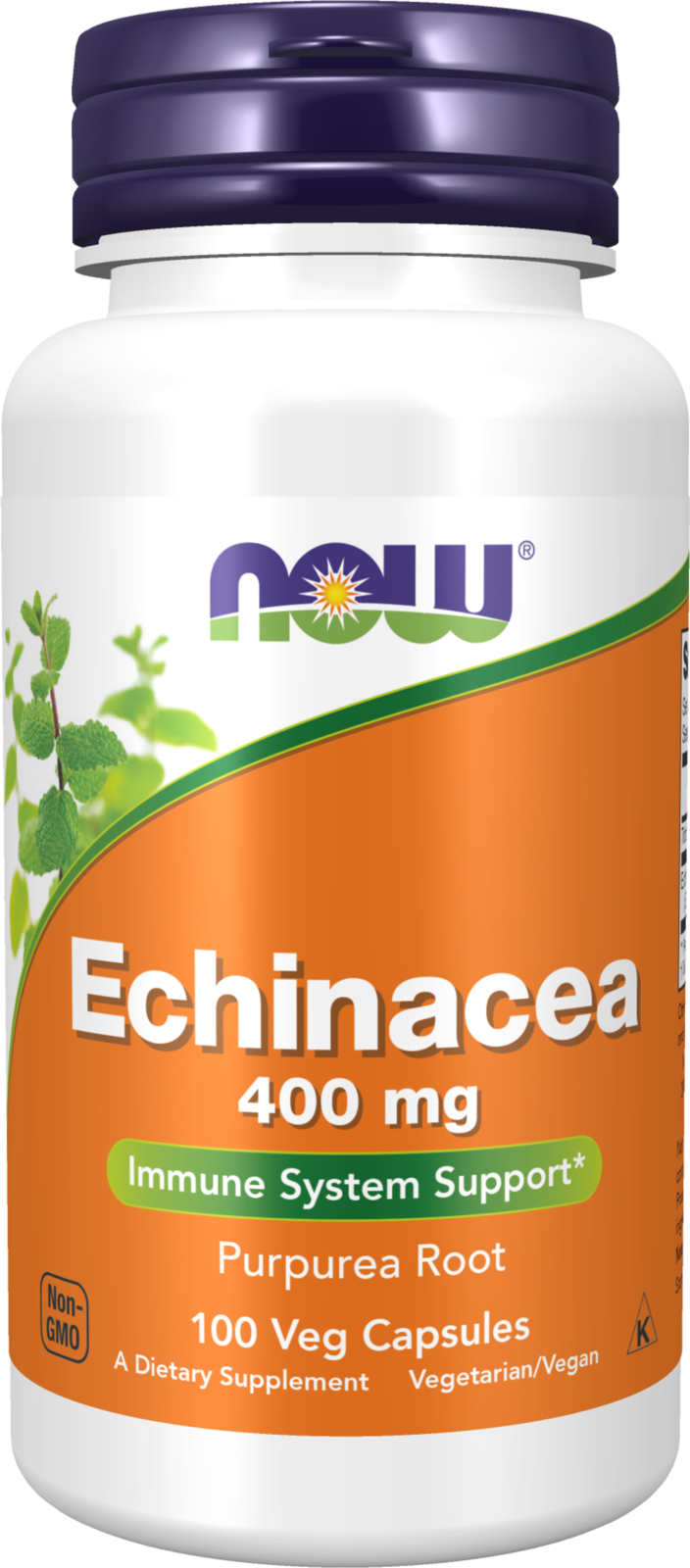 NOW Supplements, Echinacea 400 mg, Immune System Support*, 100 Veg Caps
