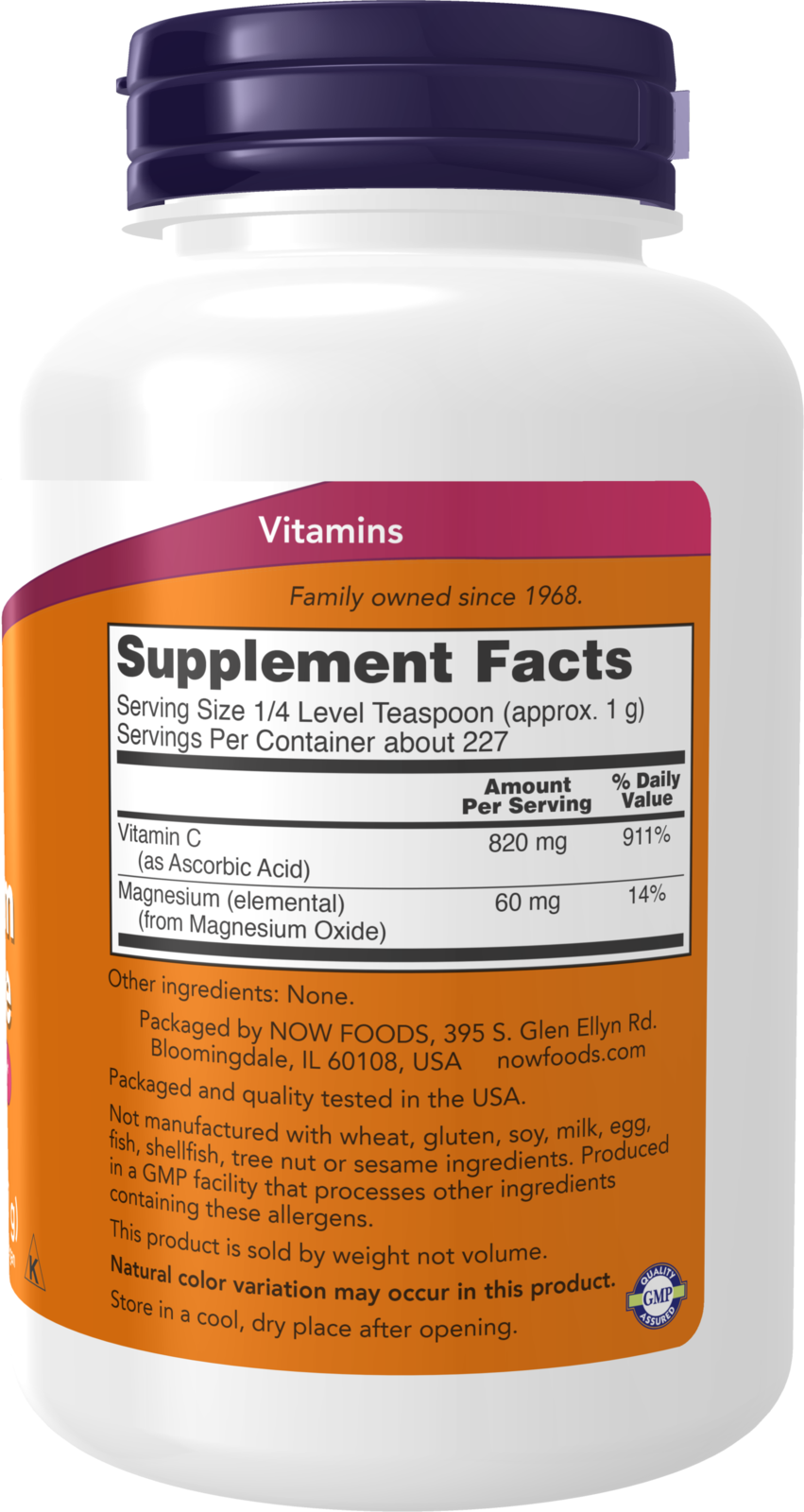 NOW Supplements, Magnesium Ascorbate Powder, Antioxidant Protection*, 8 oz