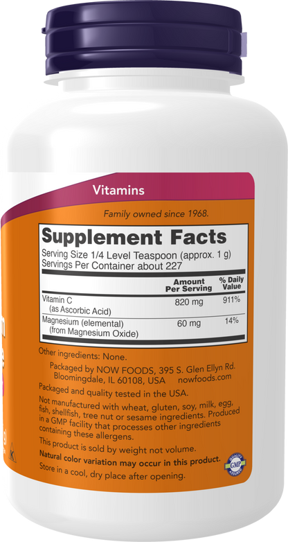 NOW Supplements, Magnesium Ascorbate Powder, Antioxidant Protection*, 8 oz