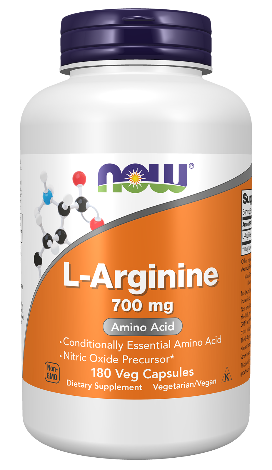 NOW Supplements, L-Arginine 700 mg, Amino Acid, 180 Veg Caps