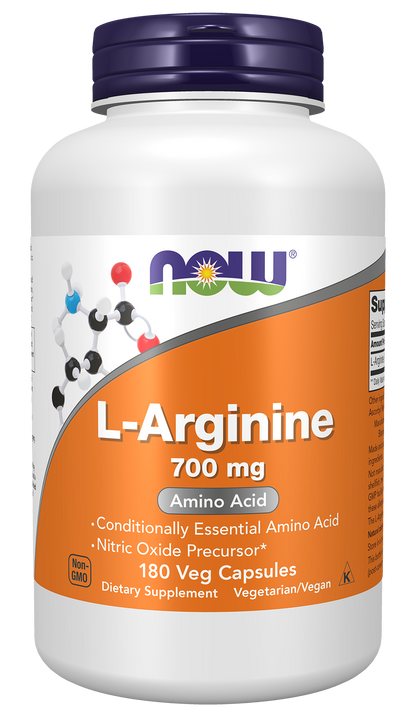 NOW Supplements, L-Arginine 700 mg, Amino Acid, 180 Veg Caps