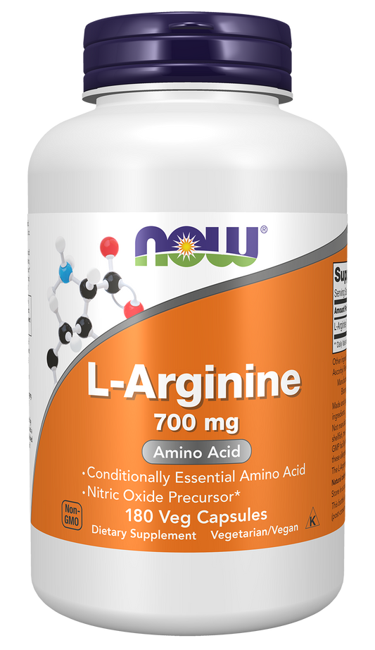 NOW Supplements, L-Arginine 700 mg, Amino Acid, 180 Veg Caps