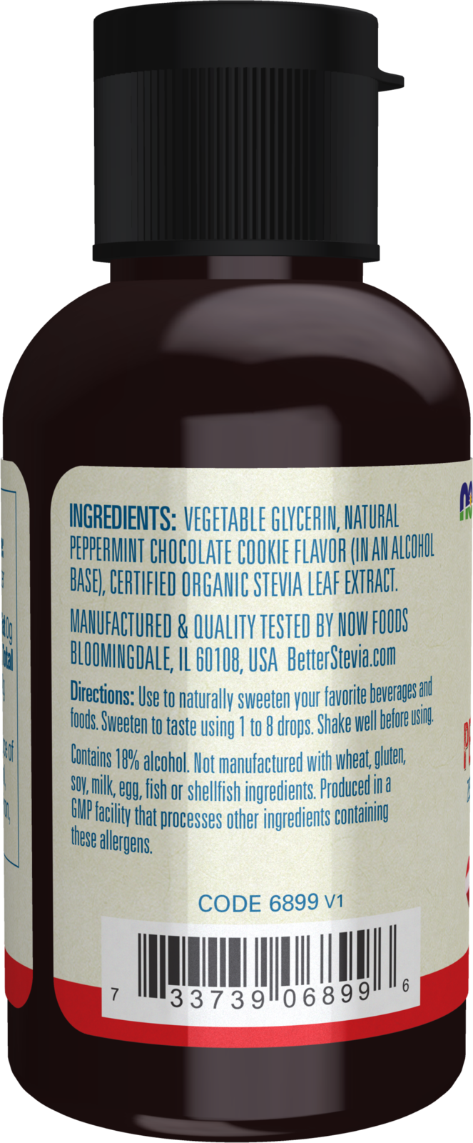 NOW BetterStevia® Peppermint Cookie Zero-Calorie Sweetener, 2 fl. oz.