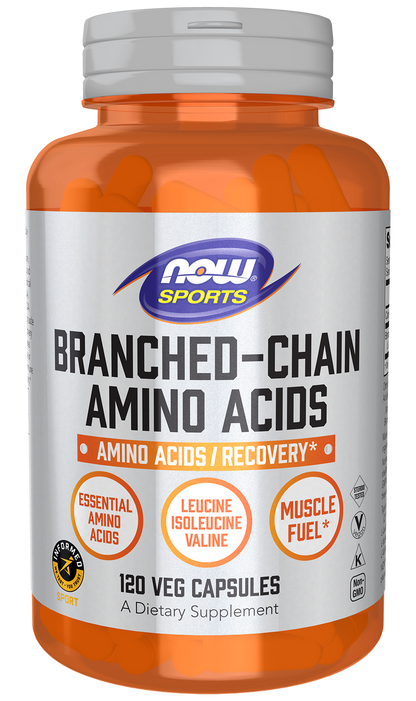 NOW Sports, Branched Chain Amino Acids, Recovery*, 120 Veg Caps