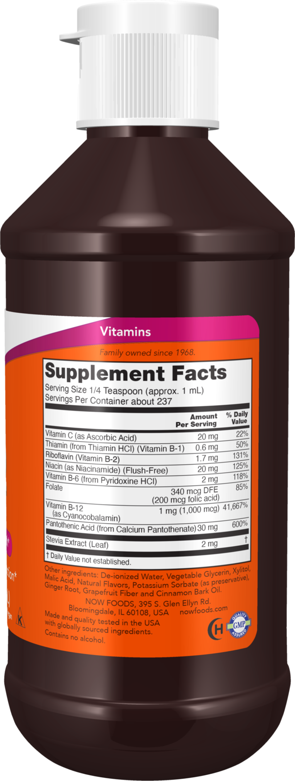 NOW Supplements, Vitamin B-12 Complex Liquid, Energy Production*, 8 oz